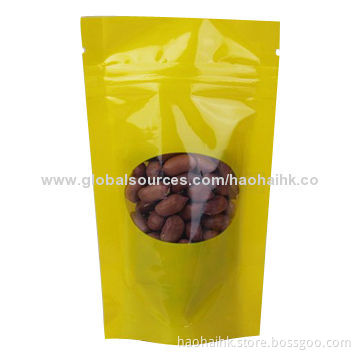 Nuts Zipper Standup Bag, Made of OPP/VM-PET/PE, Easy to Tear Open